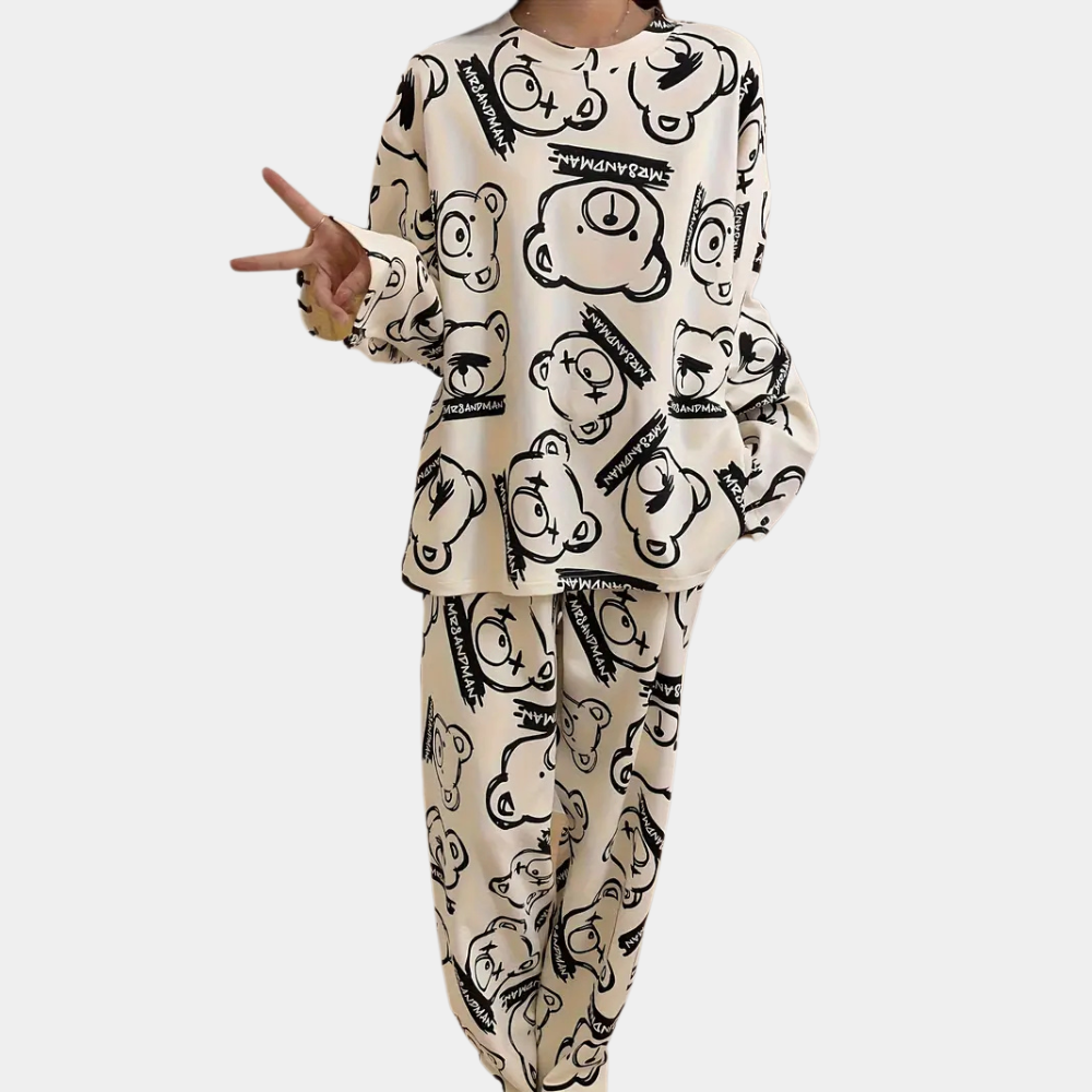 EVORA - Klassisches Pyjama Set für Damen