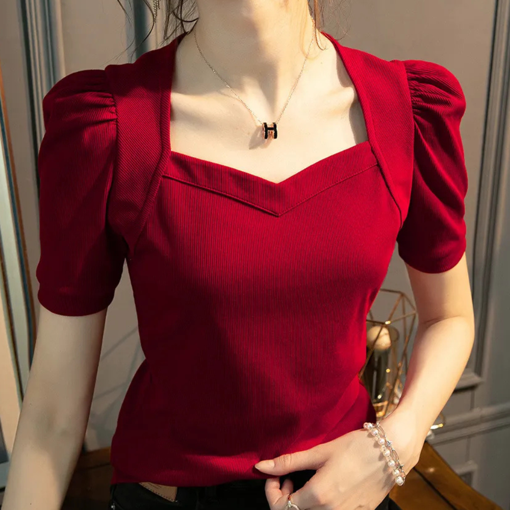LILIVERE - Modische Puffärmel-Bluse für Damen