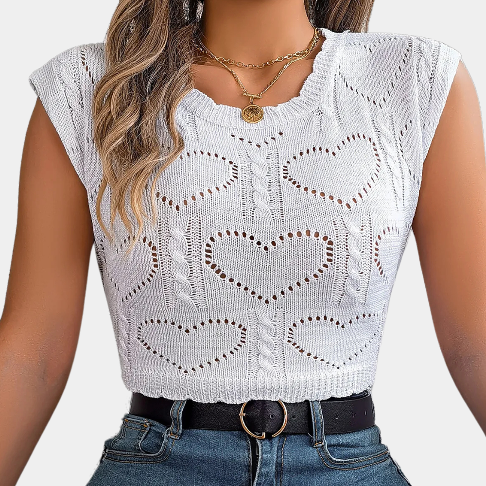 IVONETTE - Trendiges gestricktes Sommertop für Damen
