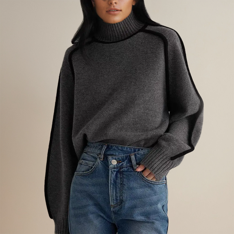 SASHA - Damen Winter-Rollkragen Pullover