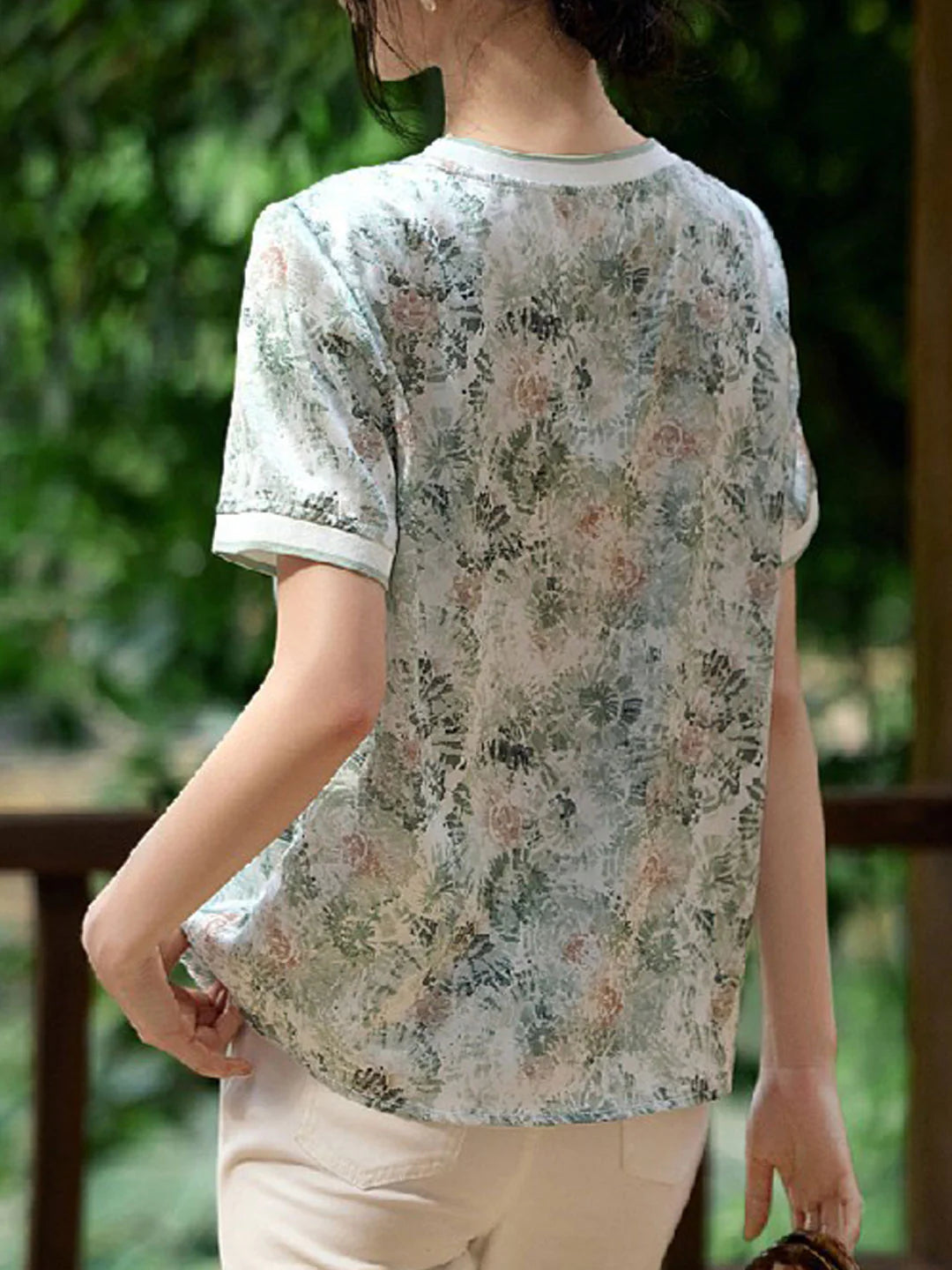 Hermine - Bedrucktes Damen-Rundhals-Top