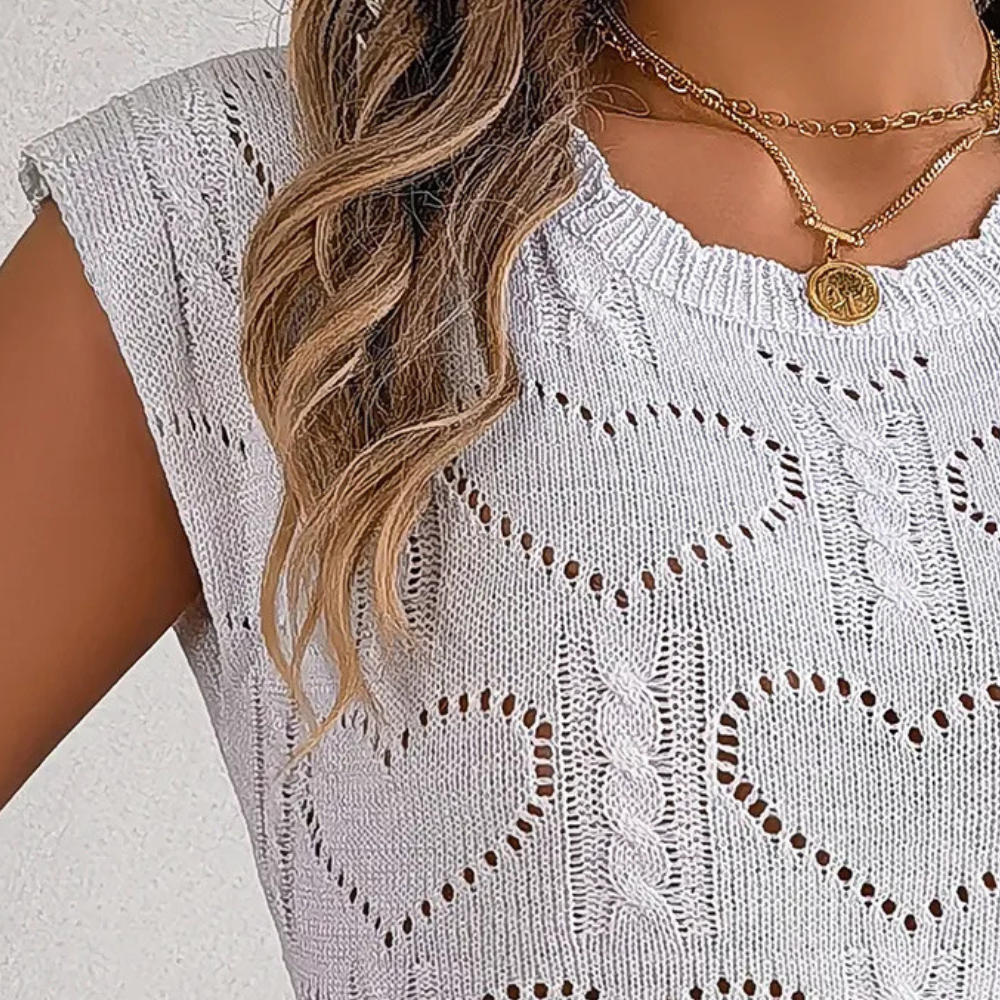 IVONETTE - Trendiges gestricktes Sommertop für Damen