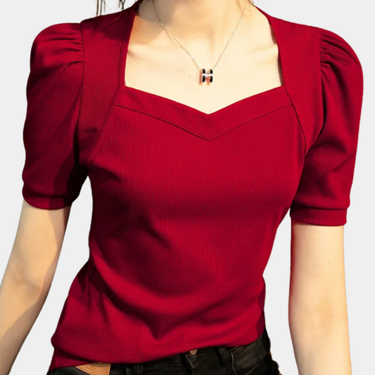 LILIVERE - Modische Puffärmel-Bluse für Damen